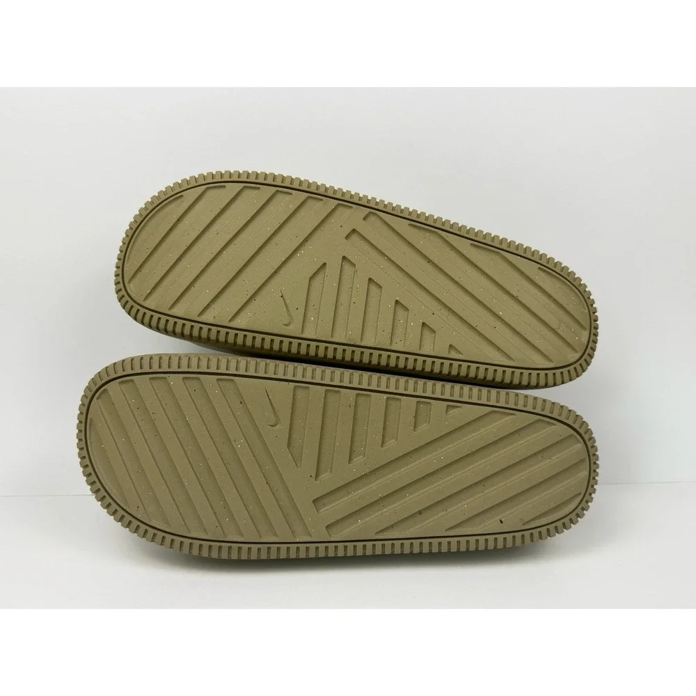 Nike Calm Slide Mens 13 Khaki Tan Slip On Sandals FD4116-201‎